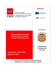 Programa público de empleo-formación para la Activación- Fomento del empleo juvenil 2025 